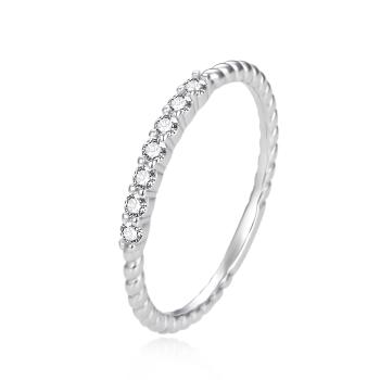 Agato Inel delicat din argint cu zircon AGT-R57W 54 mm