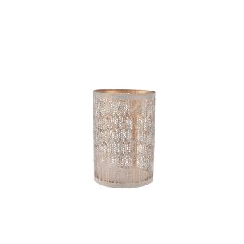 InDecor Suport metalic pentru lumânări Leaf bej,10 x 10 x 12 cm, S