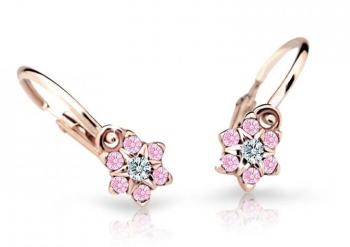 Cutie Jewellery Cercei fermecători pentru copii din aur roz C2152-10-X-4 roz