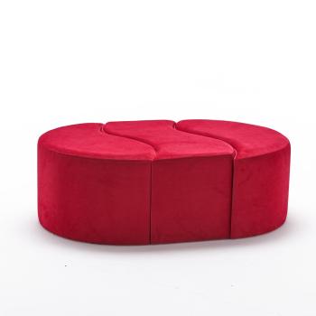 Taburet Alya Pouf Roșu, roșu