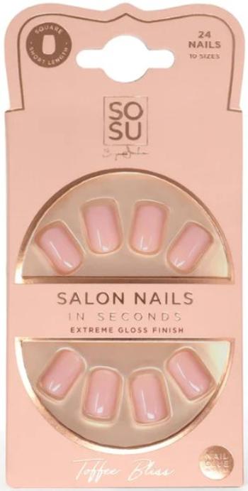 SOSU Cosmetics Unghii artificiale Toffee Bliss (Salon Nails) 24 buc