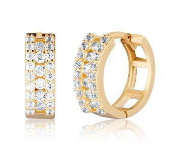 JVD Cercei rotunzi din aur cu zircon ZE0055SJ72-6300
