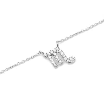 Daniel Wellington Colier atemporal din oțel cu semnul zodiacal Scorpion Crystal Zodiac DW00400950