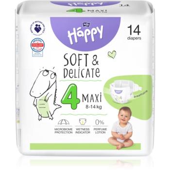 BELLA Baby Happy Soft&Delicate Size 4 Maxi scutece de unică folosință 8-14 kg 14 buc