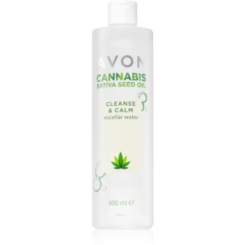 Avon Cannabis Sativa Oil Cleanse & Calm apa de fata cu particule micele cu efect calmant 400 ml