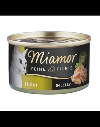 MIAMOR Feline Filets Hrana umeda pentru pisici, cu pui in aspic 100 g