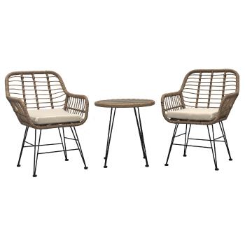 Autronic Set de grădină 1+2, metal, polyrattan,natural, AZ-F1208 NAT