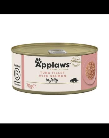 APPLAWS Cat Tuna Fillet &amp; Salmon in Jelly hrana umeda pentru pisica adulta, cu ton si somon 70g