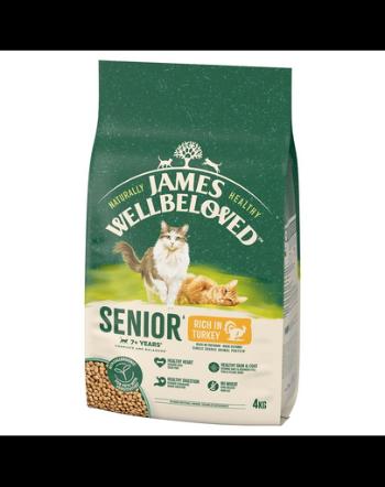 JAMES WELLBELOVED Senior 4 kg hrana completa pentru pisici senior &gt;7 ani bogata in curcan