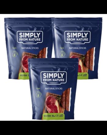 SIMPLY FROM NATURE Nature Sticks recompense pentru caini, cu mistret 3 x 3 buc