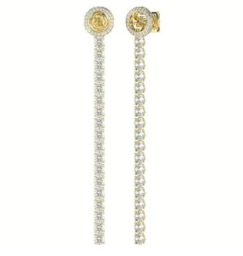 Guess Cercei deosebiți placați cu aur cu cristale transparente Paradise JUBE05144JWYGT/U
