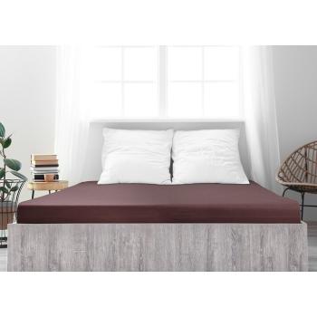 Cearșaf de pat jersey 4Home Ideal maro închis , 100 x 200 cm, maro închis, 100 x 200 cm
