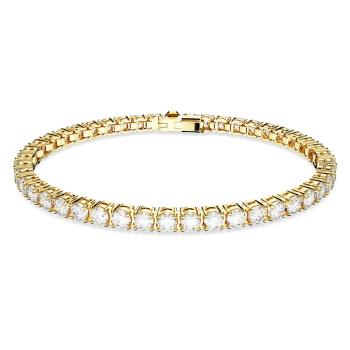 Swarovski Brățară atemporală placată cu aur cu cristale Matrix Tennis 5657662 15.5 cm