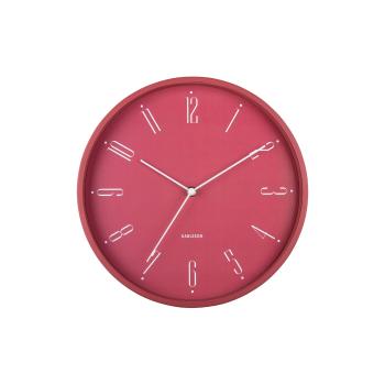 Karlsson 5988RD design ceas de perete roz închis,diametru 30 cm
