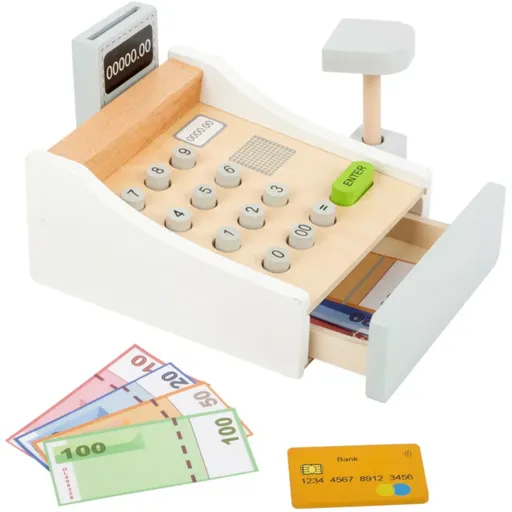 Small foot Wooden Toy Cash Register White jucarie din lemn 3 y+ 1 buc