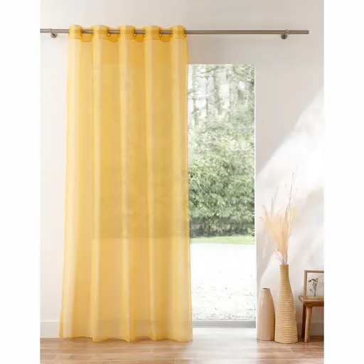 Perdea din voal de culoare solidă cu ochiuri transparente