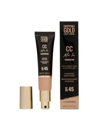 Dripping Gold Machiaj ușor hidratant și cremă CC SPF 45 Me In (CC Foundation) 32 ml 4.5 Warm Beige