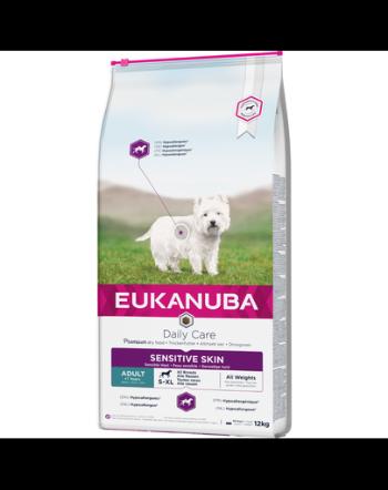 EUKANUBA Daily Care Adult Sensitive Skin All Breeds hrana uscata caini adulti 12 kg