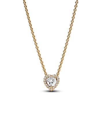 Pandora Colier inimă strălucitoare placată cu aur Timeless 368425C01-45