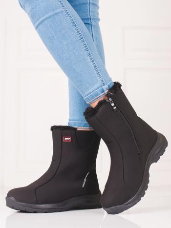 Frumoase snowshoes negre fără toc pentru doamne