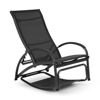 Blumfeldt Beverly Wood, leagăn de soare, scaun balansoar, aluminiu, negru