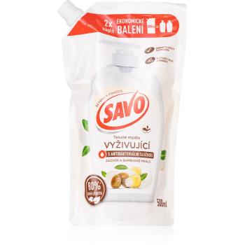 Savo Shea Butter & Ginger tekuté mydlo na ruky náhradná náplň 500 ml