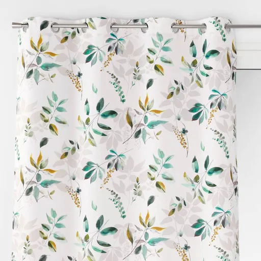 Perdea cu ochiuri și imprimeu floral