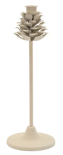 Suport lumanare Dune Pigna, Mauro Ferretti, 11.5x11.5x33.5 cm, fier, crem