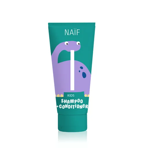 NAÏF Șampon și balsam pentru copii cu aromă de limetă și coacăză neagră (Shampoo + Conditioner) 250 ml