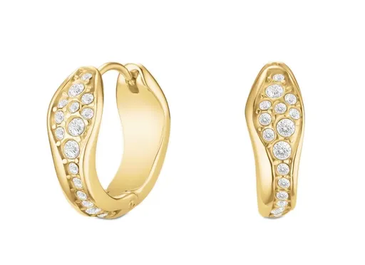 Rosefield Cercei eleganți placați cu aur cu cristale Pavé JEPFG-J1226