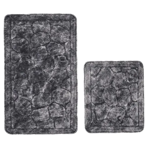 Set covorase de baie, L'essentiel Maison, Cottonkt 000190, Antracit