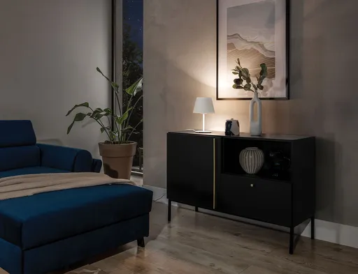 Lampa de masa ELTAP, Vespillo, 20x33 cm, 1xE27, 15W, otel/PVC, alb