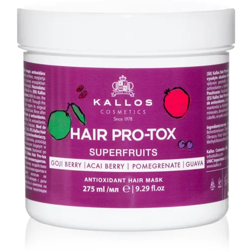 Kallos Hair Pro-Tox Superfruits masca pentru regenerare pentru par obosit fara stralucire 275 ml