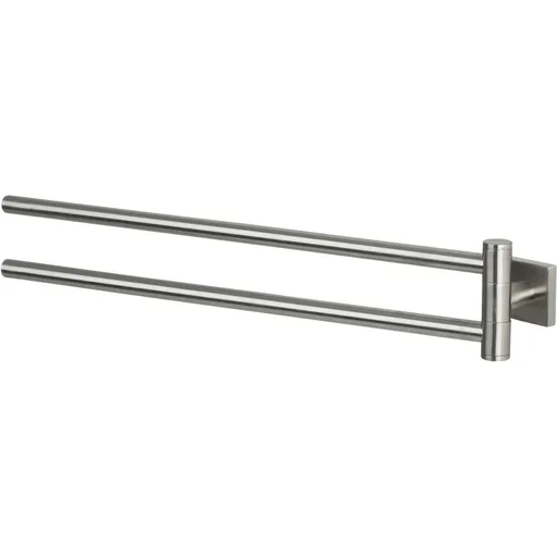 Suport dublu de perete pentru prosoape Spirella Nyo 45,5 x 5 cm, oțel inoxidabil periat