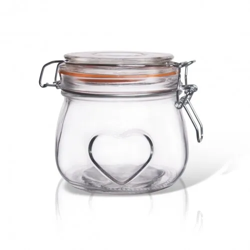 Borcan de sticlă Orion cu brevet Bela heart, 0,5 l, 0,5 l