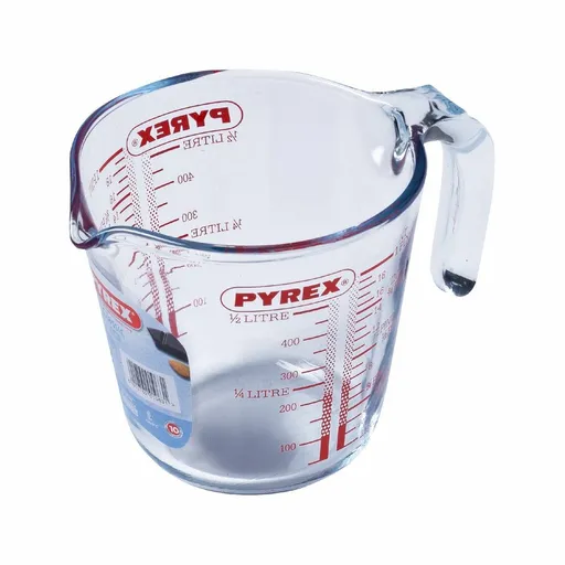 Pyrex Pahar gradat din sticlă 0,5 l, 12 x 12 cm, 500 ml