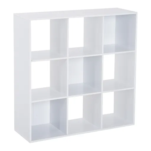 Librarie Alba Moderna HOMCOM 9 Compartimente 91x91x30cm | Aosom Romania