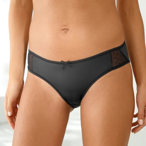 Set de 2 chiloți midi din microfibră și tul