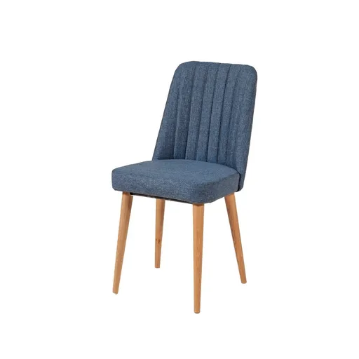 Scaun de sufragerie Vina Dark Blue  and Atlantic Pine, albastru închis