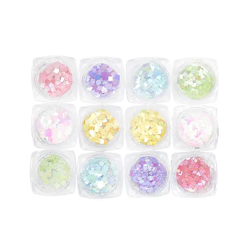 Decor Unghii, Paiete Romb, Set 12 Culori