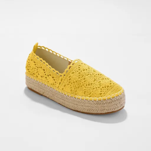 Espadrile Macramé, negru