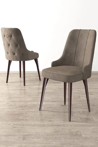 Set scaune 4 piese, Hanah Home, Newa, Cappuccino/Maro