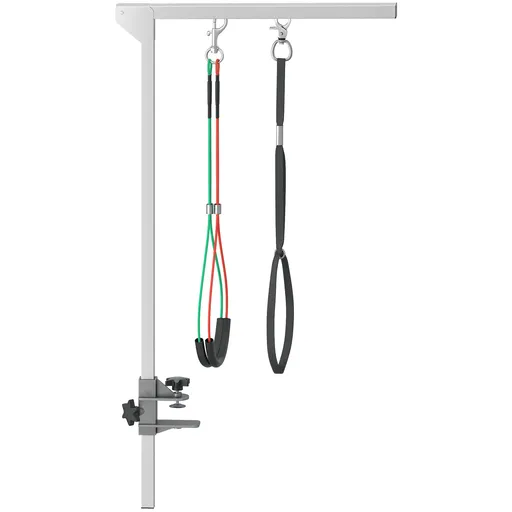 PawHut Braț de toaletare pliabil pentru animale de companie din oțel inoxidabil cu cataramă pentru câini de talie mare și mică înălțime reglabilă maxi