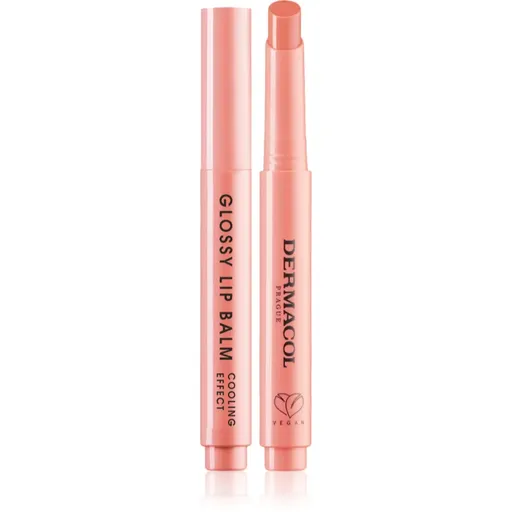 Dermacol Beauty Stick Glossy Lip Balm luciu de buze de ingrijire cu efect racoritor parfum 03 Peach 2.2 g