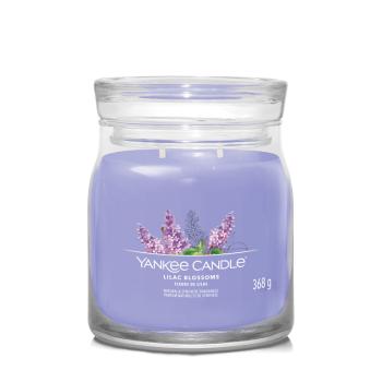 Yankee Candle Lumânare aromatică Signature sticlă medie Lilac Blossoms 368 g