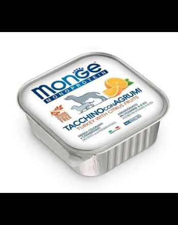 MONGE Fruit Dog Monoprotein hrană umedă pentru câini, curcan și portocale 150 g