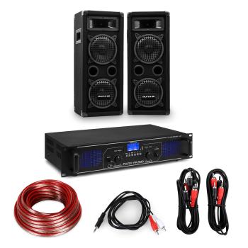 Electronic-Star Amplificator HiFi și set de boxe, amplificator 2 x 250 W , 2 x boxe 6,5 ", 300 W RMS