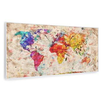 Klarstein Wonderwall Air Art Smart, încălzitor cu infraroșu, hartă colorată, 120 x 60 cm, 700 W