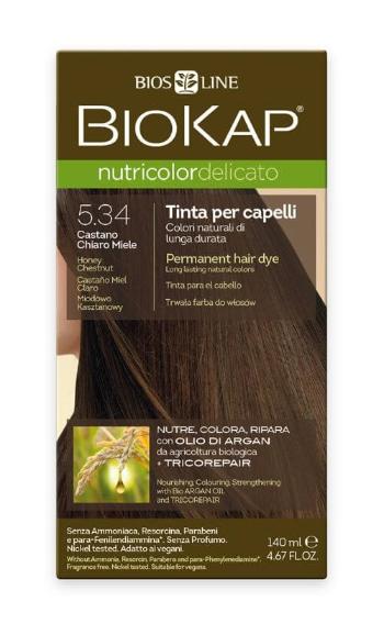 Biokap NUTRICOLOR DELICATO -Vopsea de păr- 5.34 Miere, castanie 140 ml