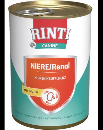 RINTI Canine Niere/Renal Chicken hrana dietetica umeda pentru caini cu insuficienta renala cronica sau acuta 800 gr